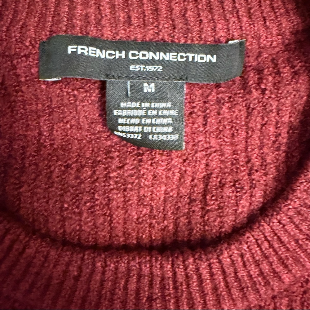 French Connection Classic Long Sleeve Sweater Women's Medium Cozy Academic Knit - Picture 5 of 8